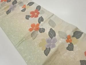 引箔花々模様織出し名古屋帯